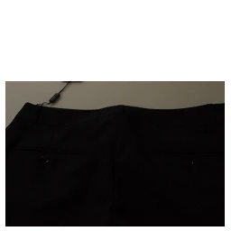 Black Stripes Mid Waist Trouser Pants