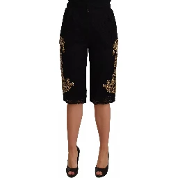 Black Lace Gold Baroque SPECIAL PIECE Shorts