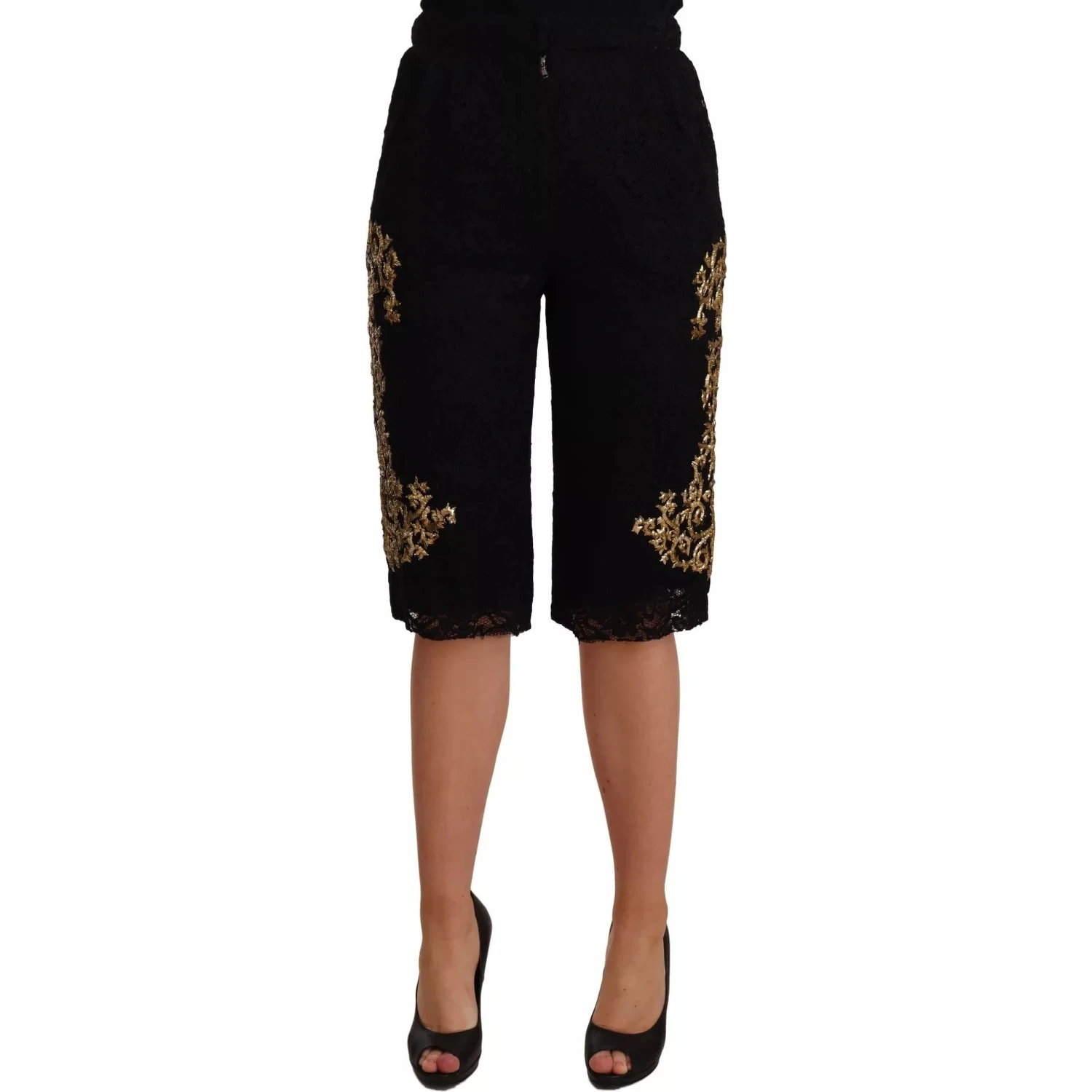 Black Lace Gold Baroque SPECIAL PIECE Shorts