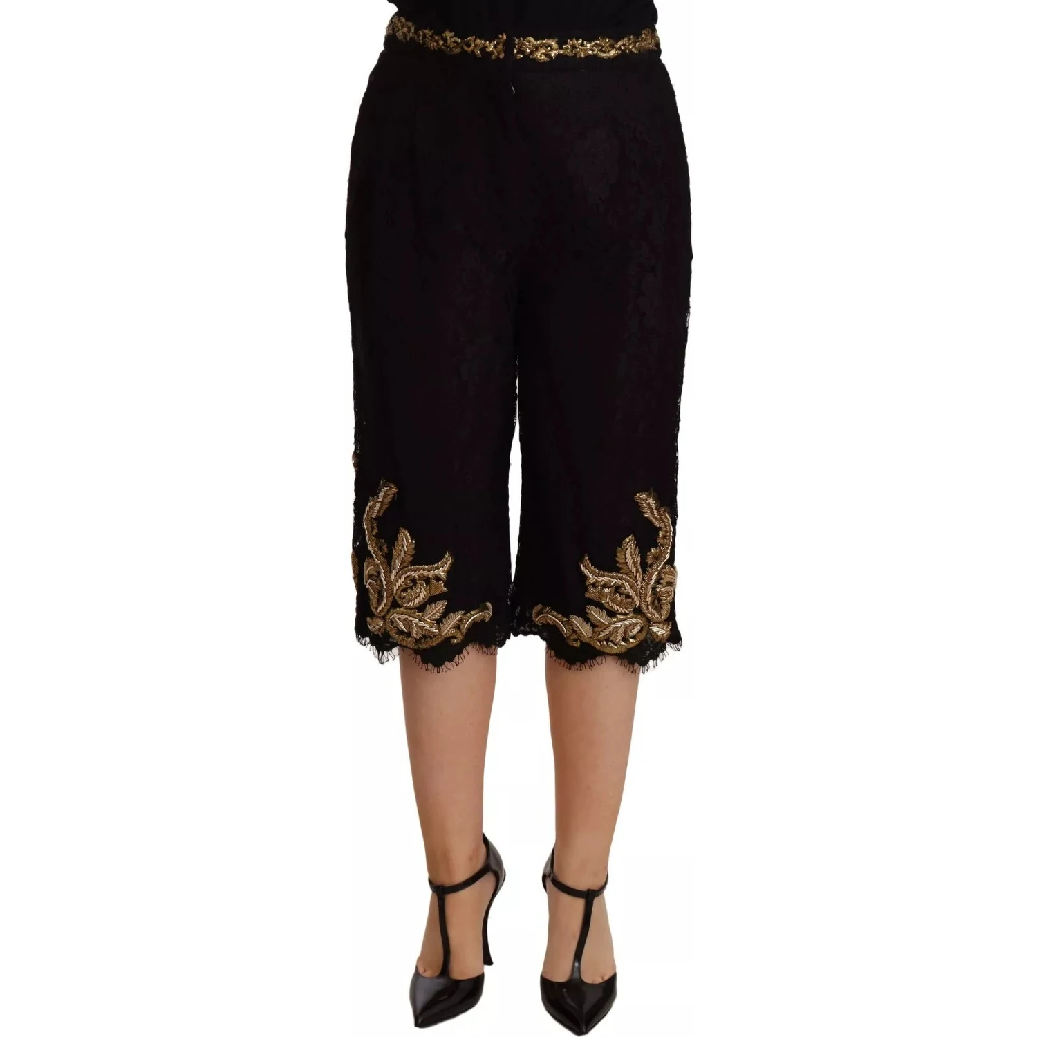 Black Lace Gold Baroque SPECIAL PIECE Shorts