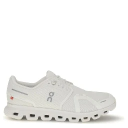 White Recycled Polyester Athletic Sneakers