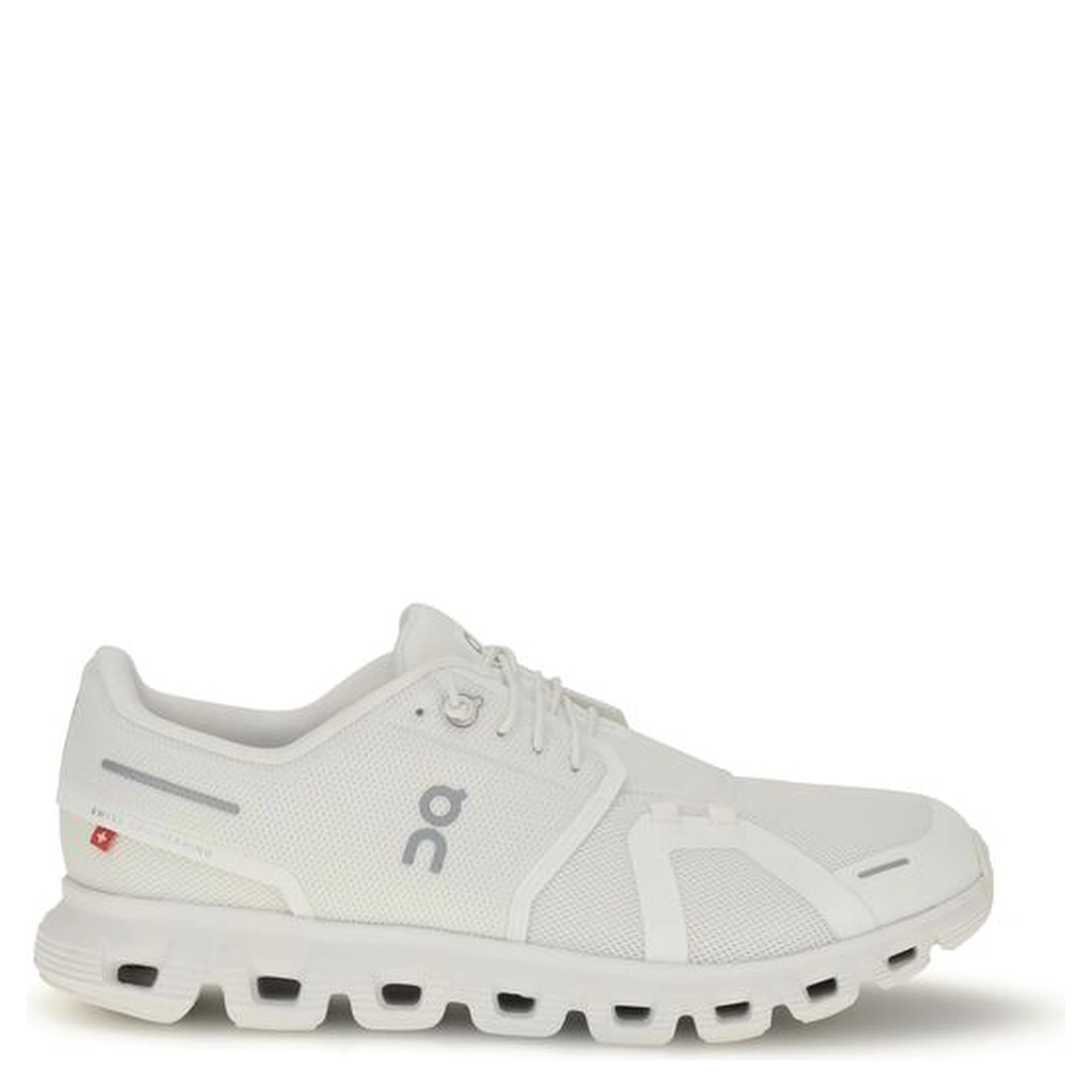 White Recycled Polyester Athletic Sneakers