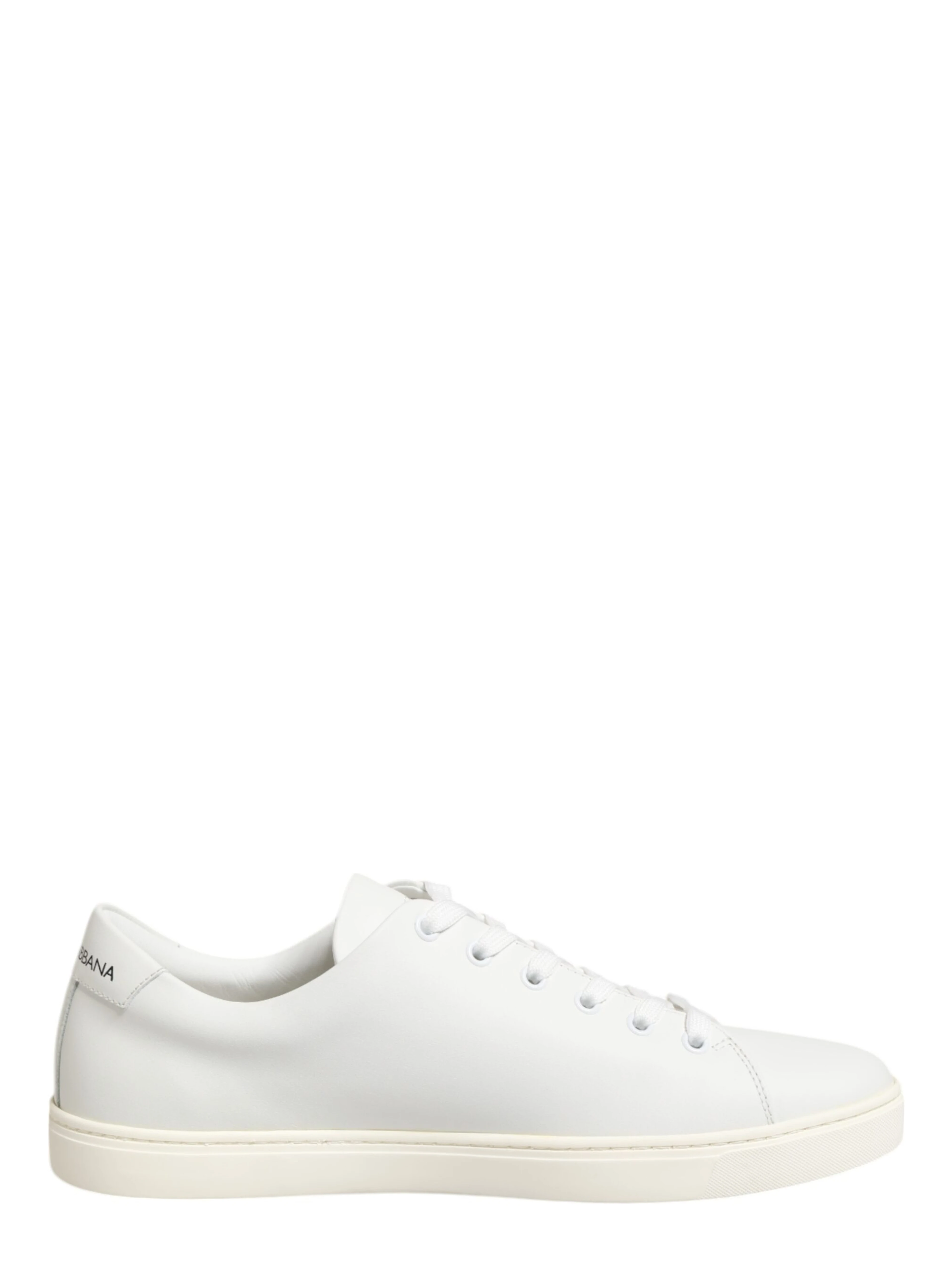 White Leather Sacre Heart Patch Sneakers  Shoes