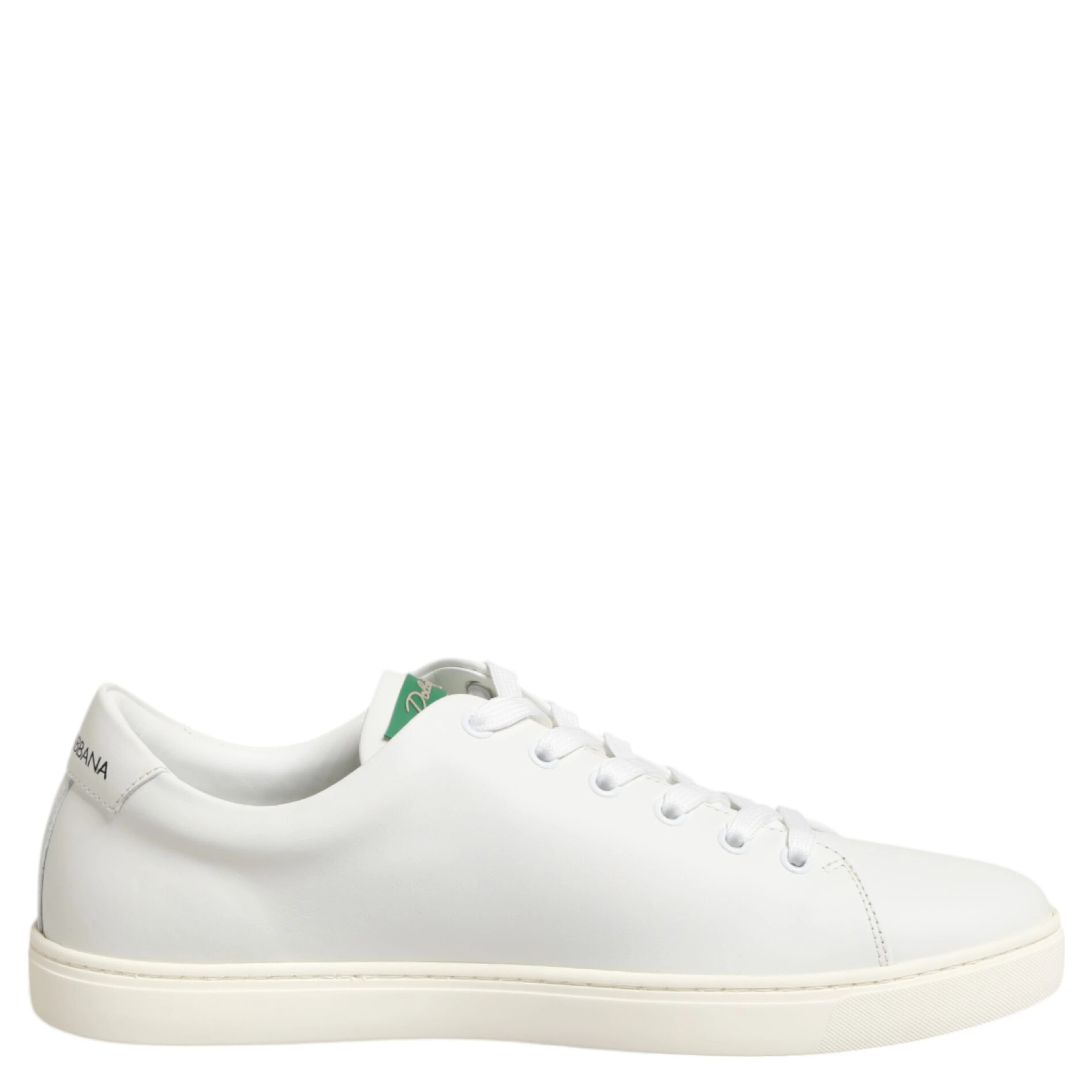White Leather Rose Embroidery Low-Top Shoes