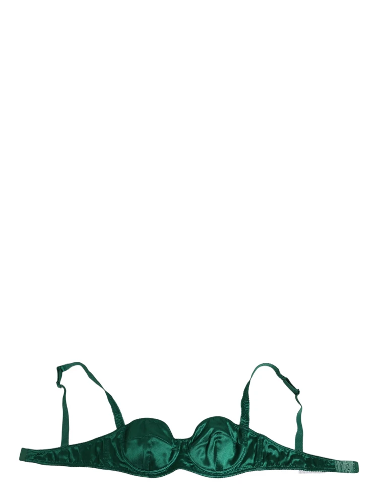 Green Satin Semi-Padded Underwire Musk Underwear