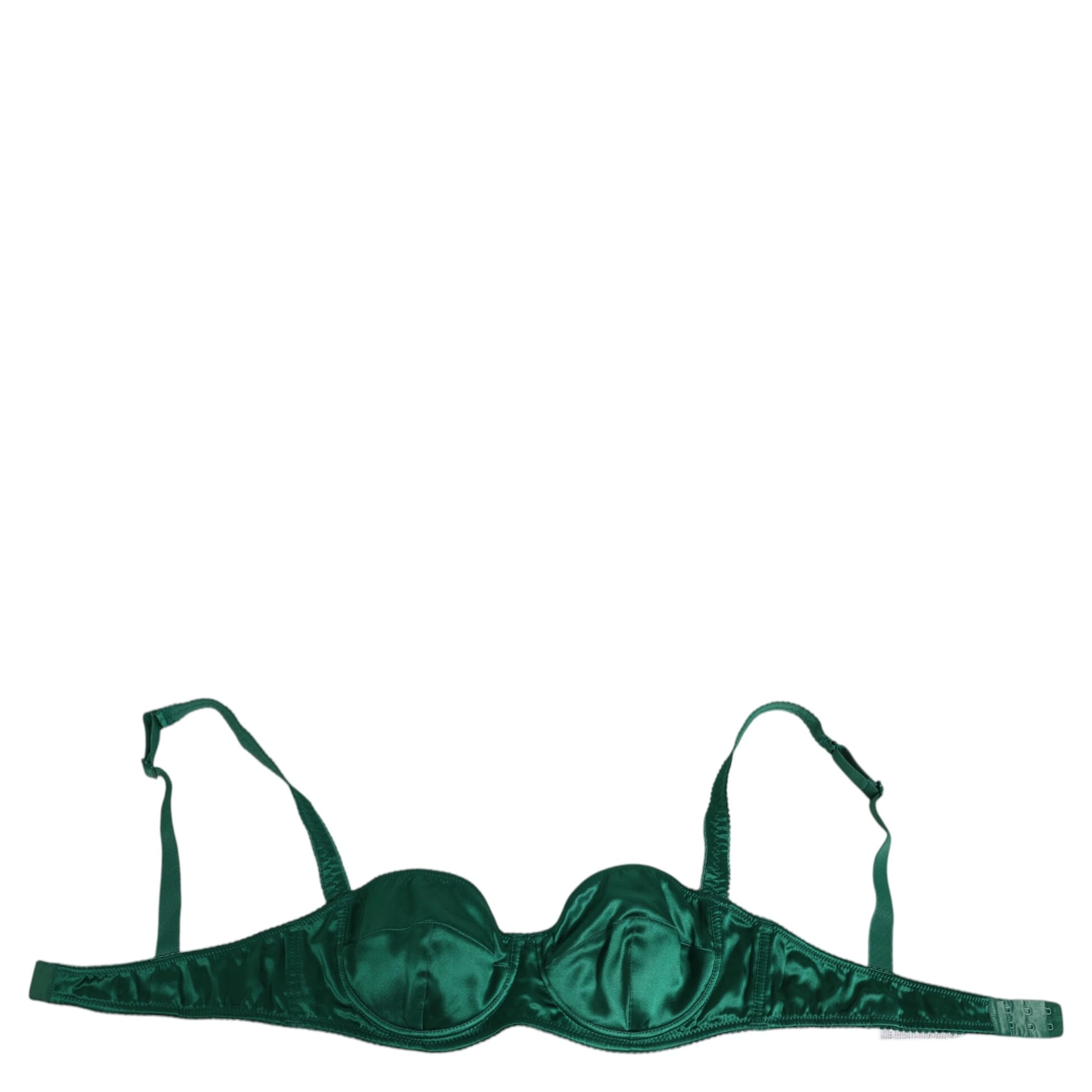 Green Satin Semi-Padded Underwire Musk Underwear