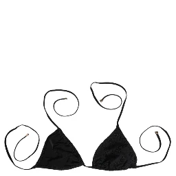 Black Embroidered Triangle Swimwear Underwear