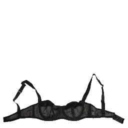 Black Sheer Mesh Underwire Bra  Underwear