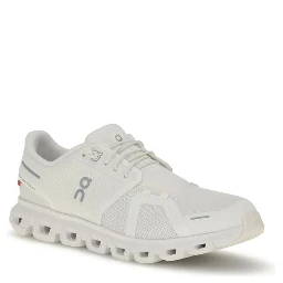 White Recycled Polyester Athletic Sneakers
