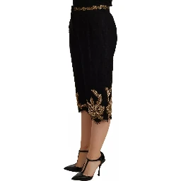 Black Lace Gold Baroque SPECIAL PIECE Shorts