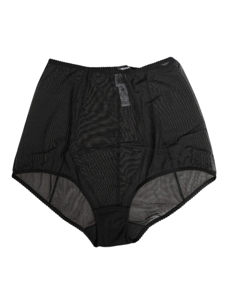 Black High Waist Mesh Sheer Shapewear Underwear