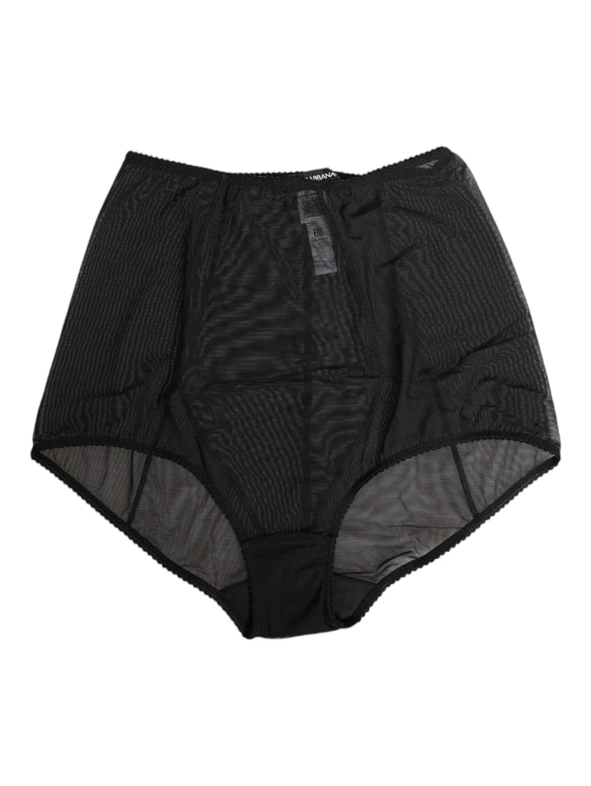 Black High Waist Mesh Sheer Shapewear Underwear