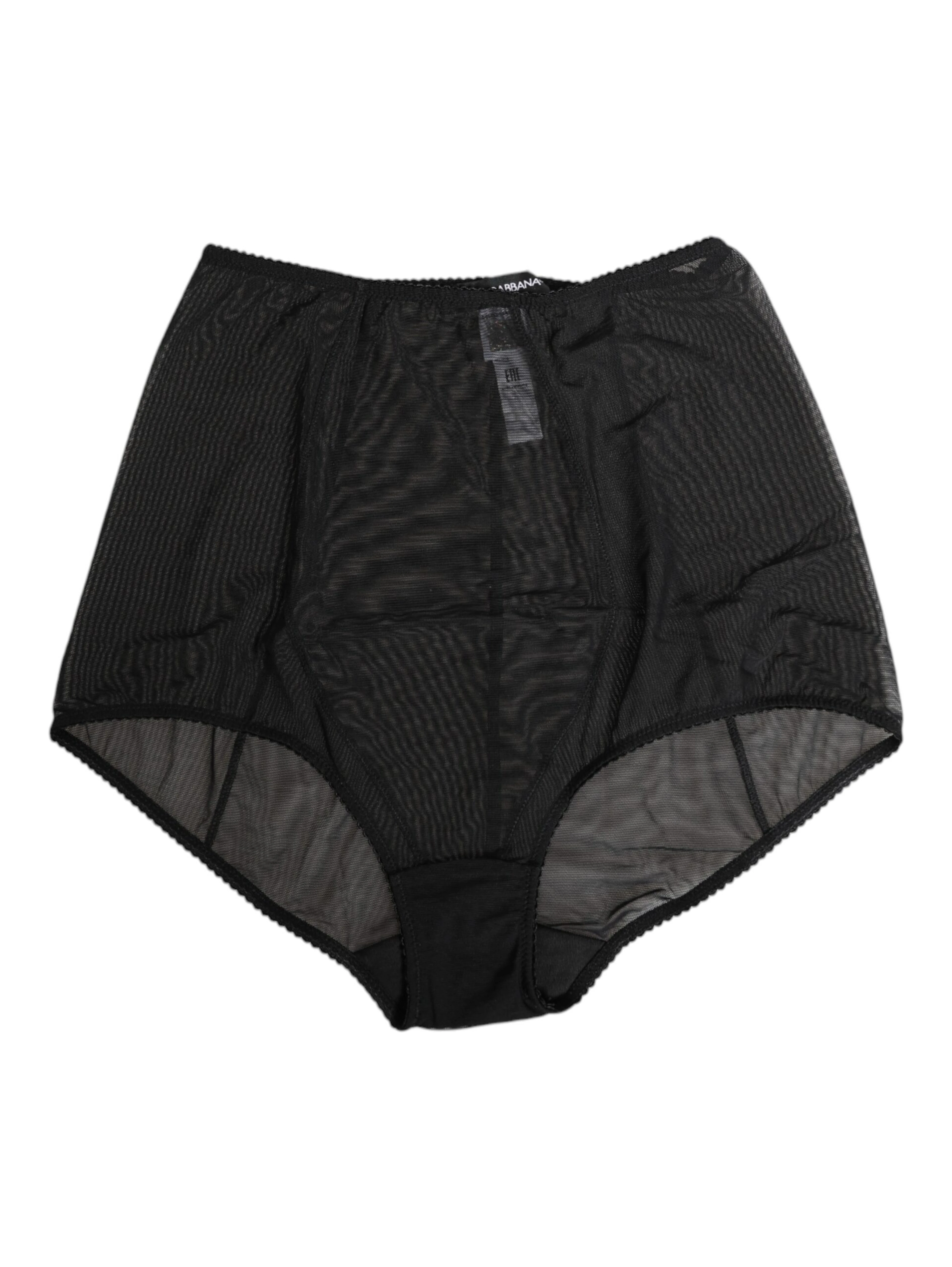 Black High Waist Mesh Sheer Shapewear Underwear