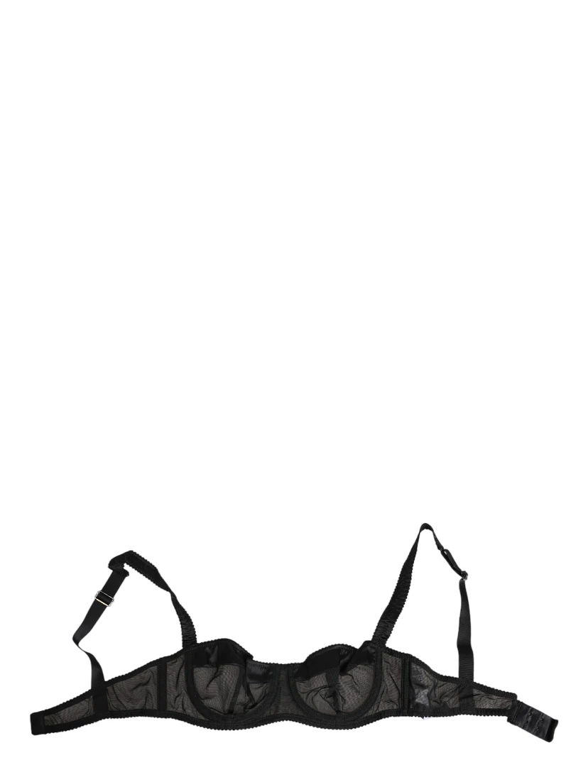 Black Sheer Mesh Underwire Bra  Underwear