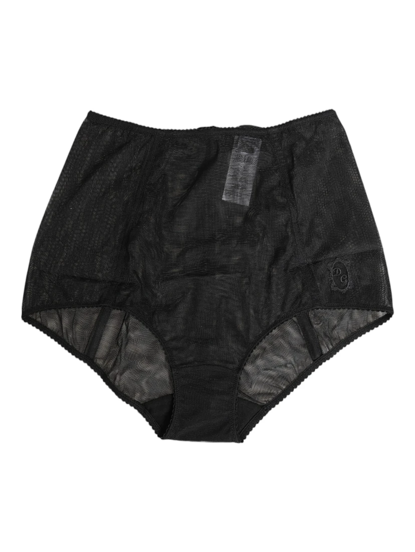 Black High Waist Mesh Sheer Shapewear Underwear