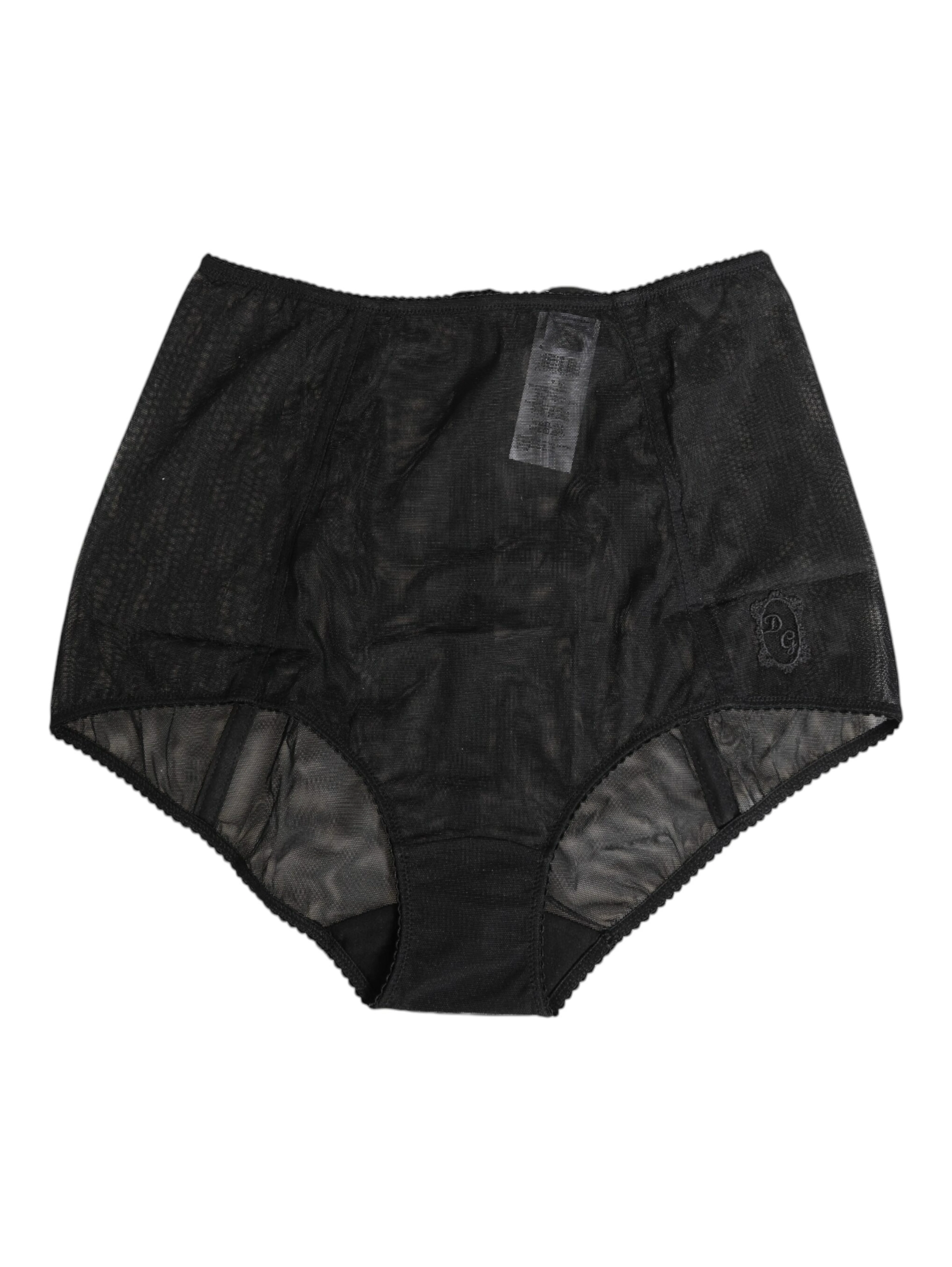 Black High Waist Mesh Sheer Shapewear Underwear