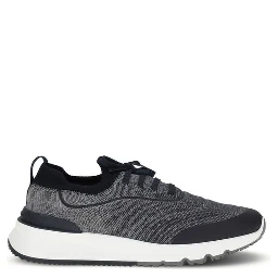 Gray Cotton Athletic Sneakers