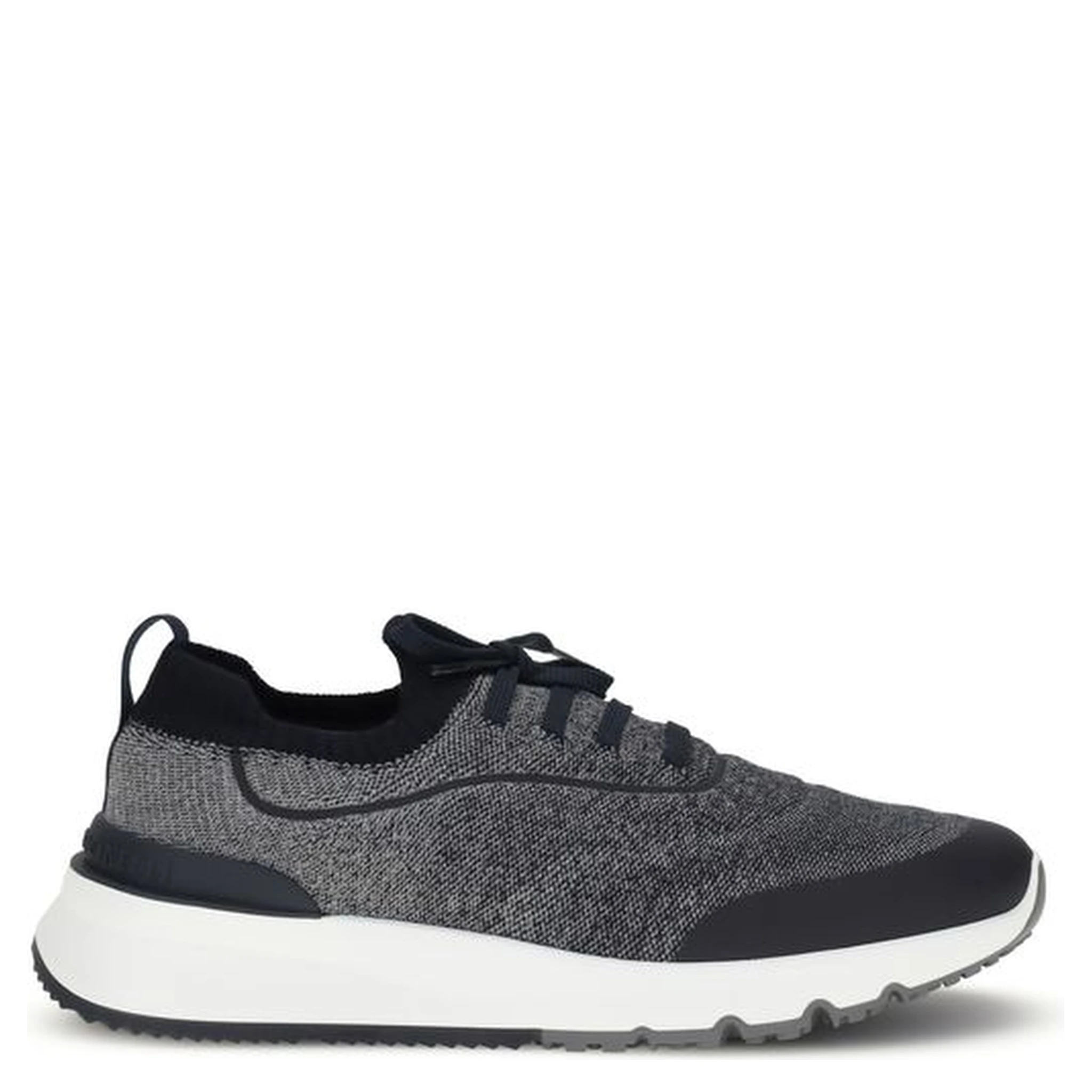 Gray Cotton Athletic Sneakers