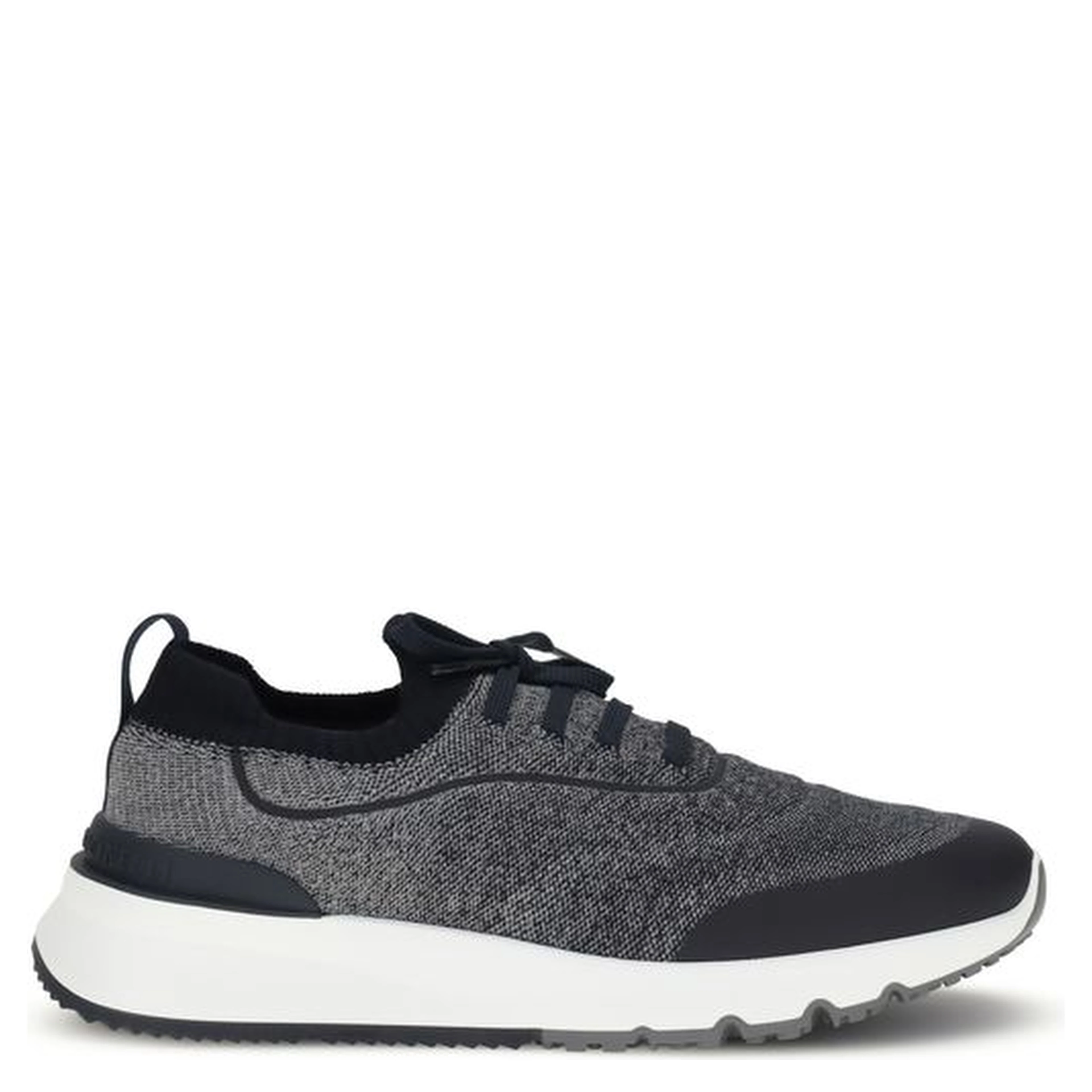 Gray Cotton Athletic Sneakers
