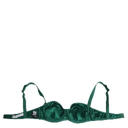 Green Satin Semi-Padded Underwire Musk Underwear