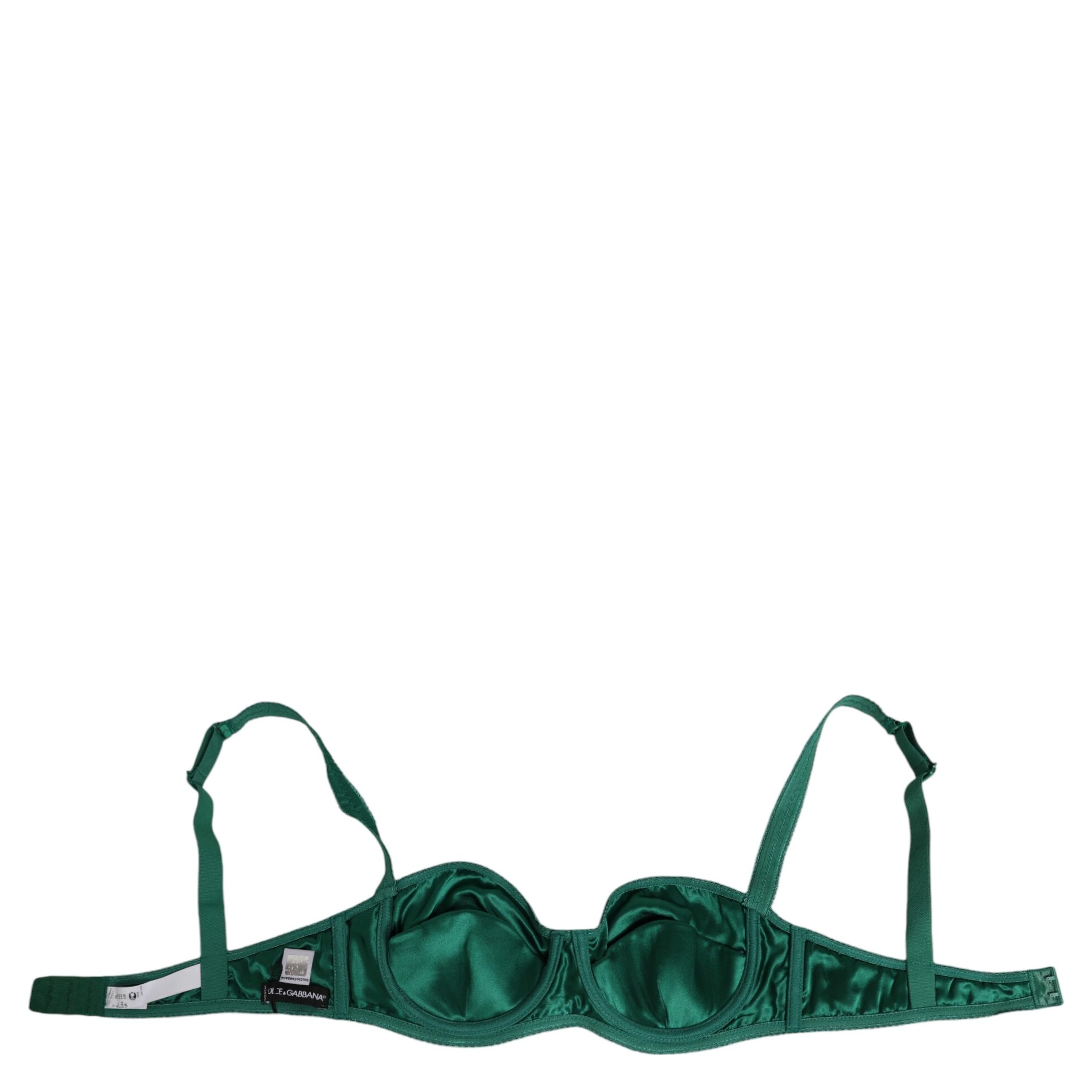 Green Satin Semi-Padded Underwire Musk Underwear