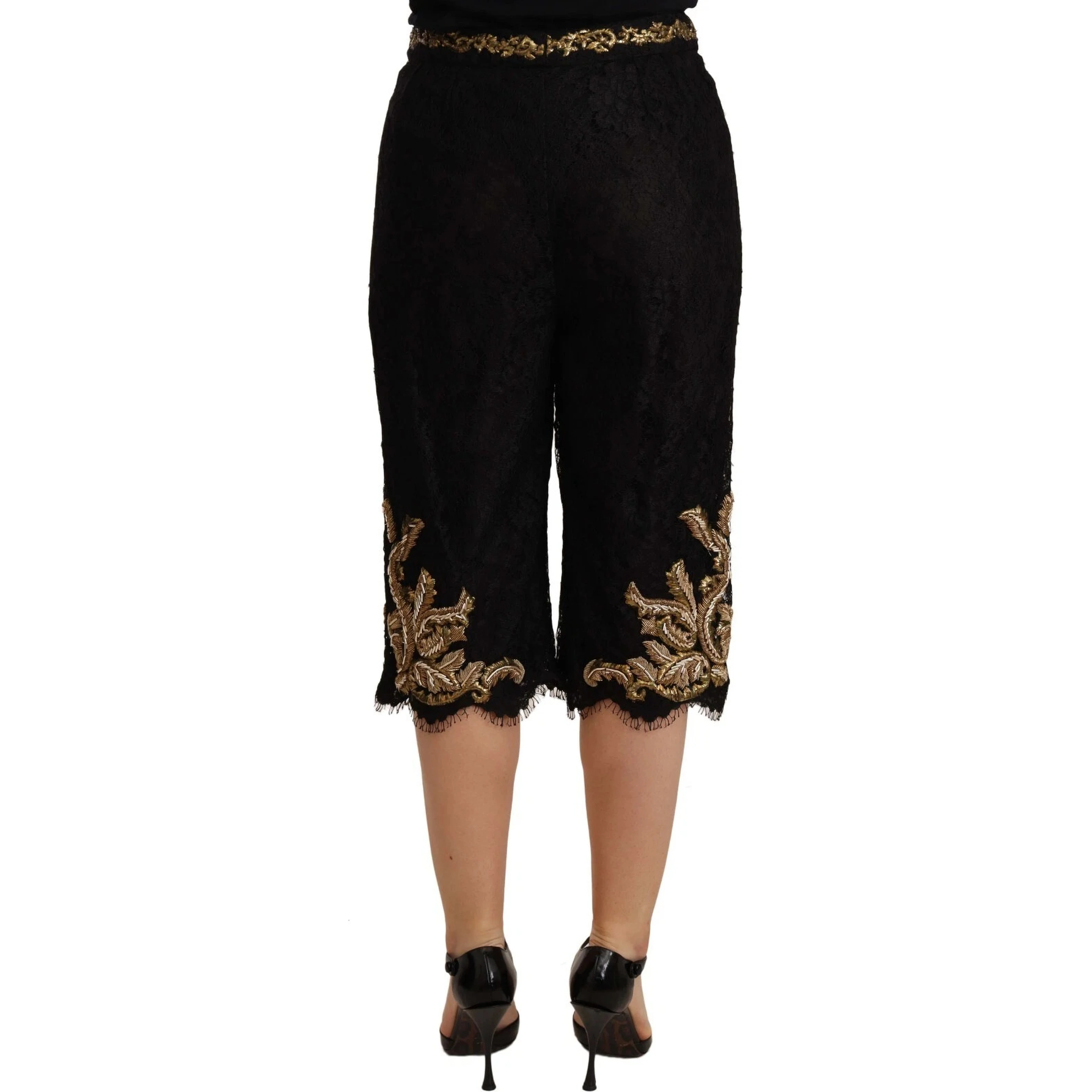 Black Lace Gold Baroque SPECIAL PIECE Shorts