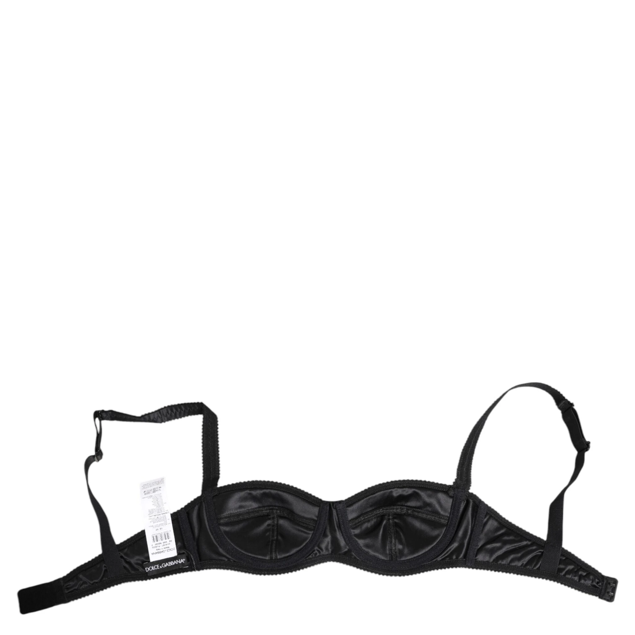 Black Silk Satin Wireless Lingerie Bra Underwear