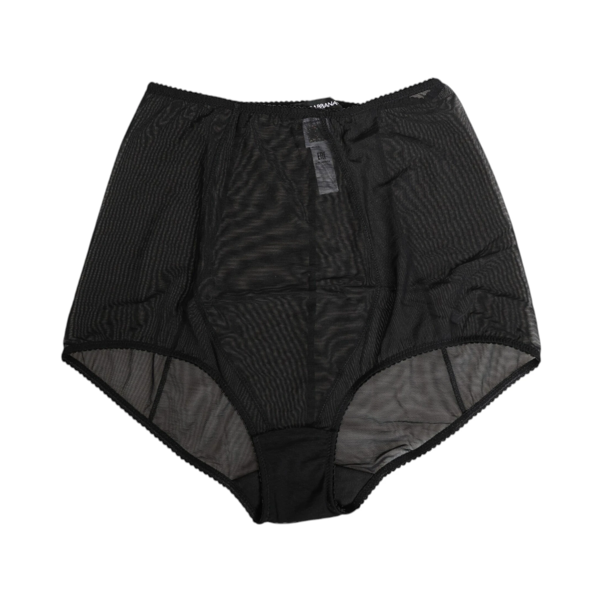Black High Waist Mesh Sheer Shapewear Underwear