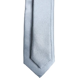 Light Blue Solid Silk Adjustable Necktie Tie