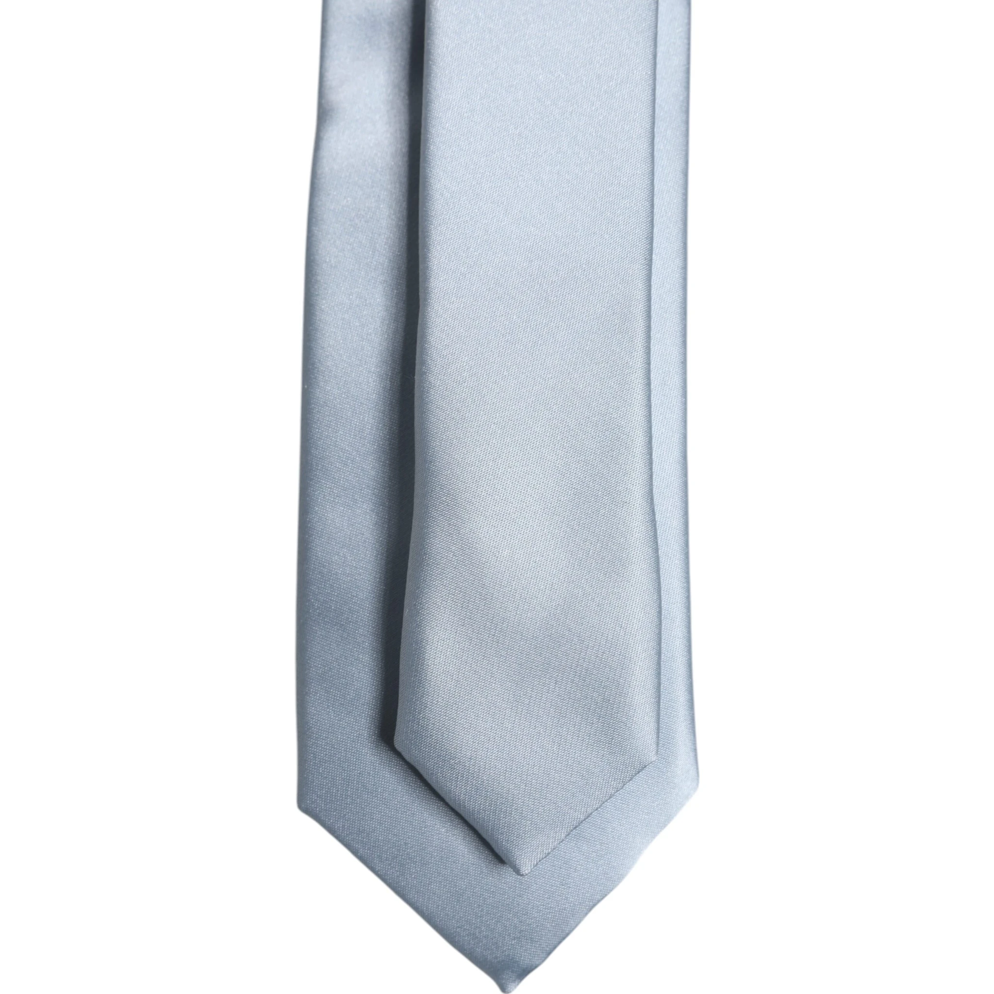 Light Blue Solid Silk Adjustable Necktie Tie