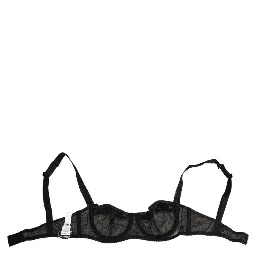 Black Sheer Mesh Underwire Bra  Underwear