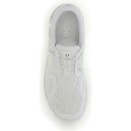 White Recycled Polyester Athletic Sneakers
