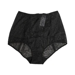 Black High Waist Mesh Sheer Shapewear Underwear
