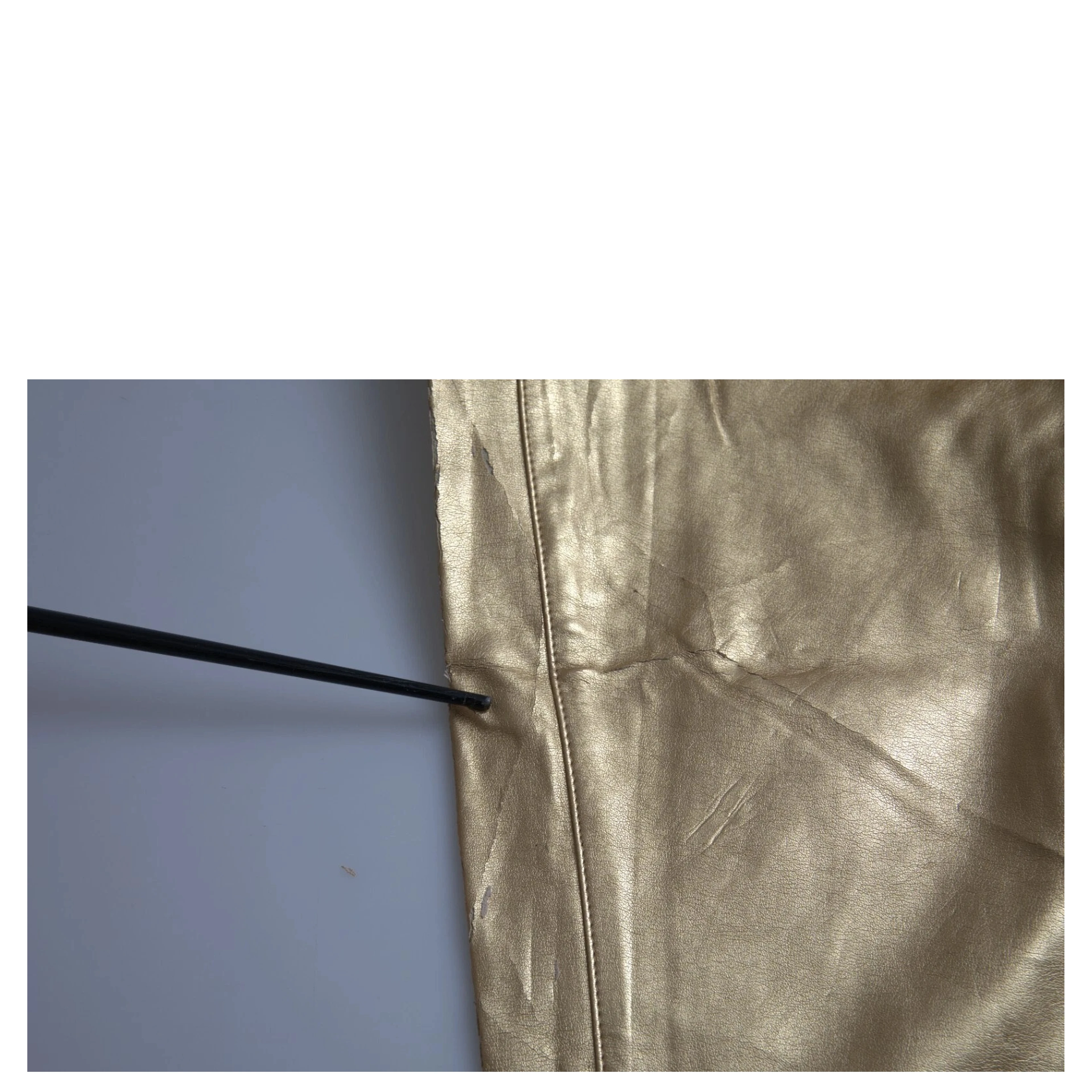Gold High Waist Skinny Women Metallic Pants