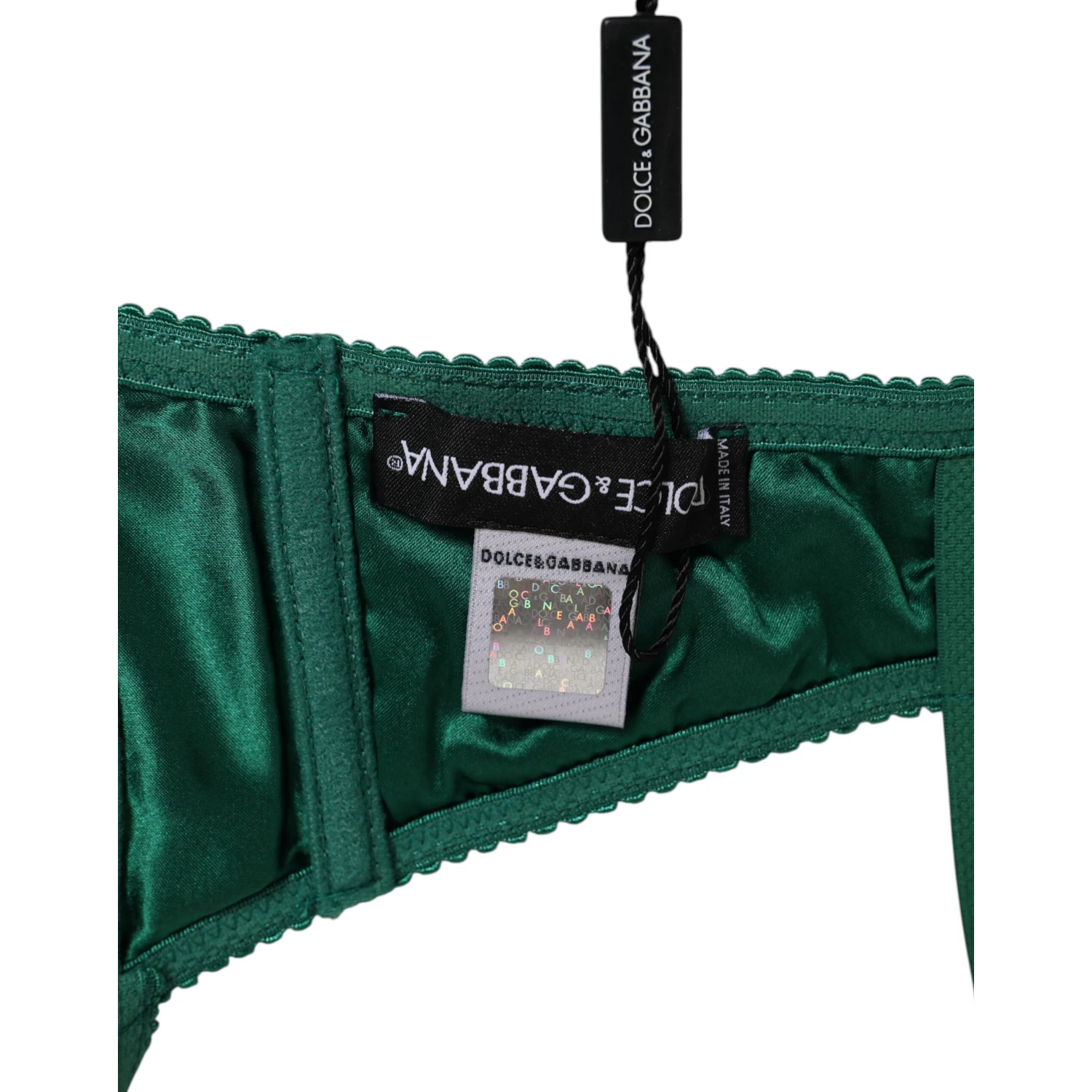 Green Satin Semi-Padded Underwire Musk Underwear