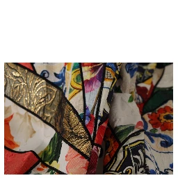 Multicolor Patchwork Jacquard High Waist Pants