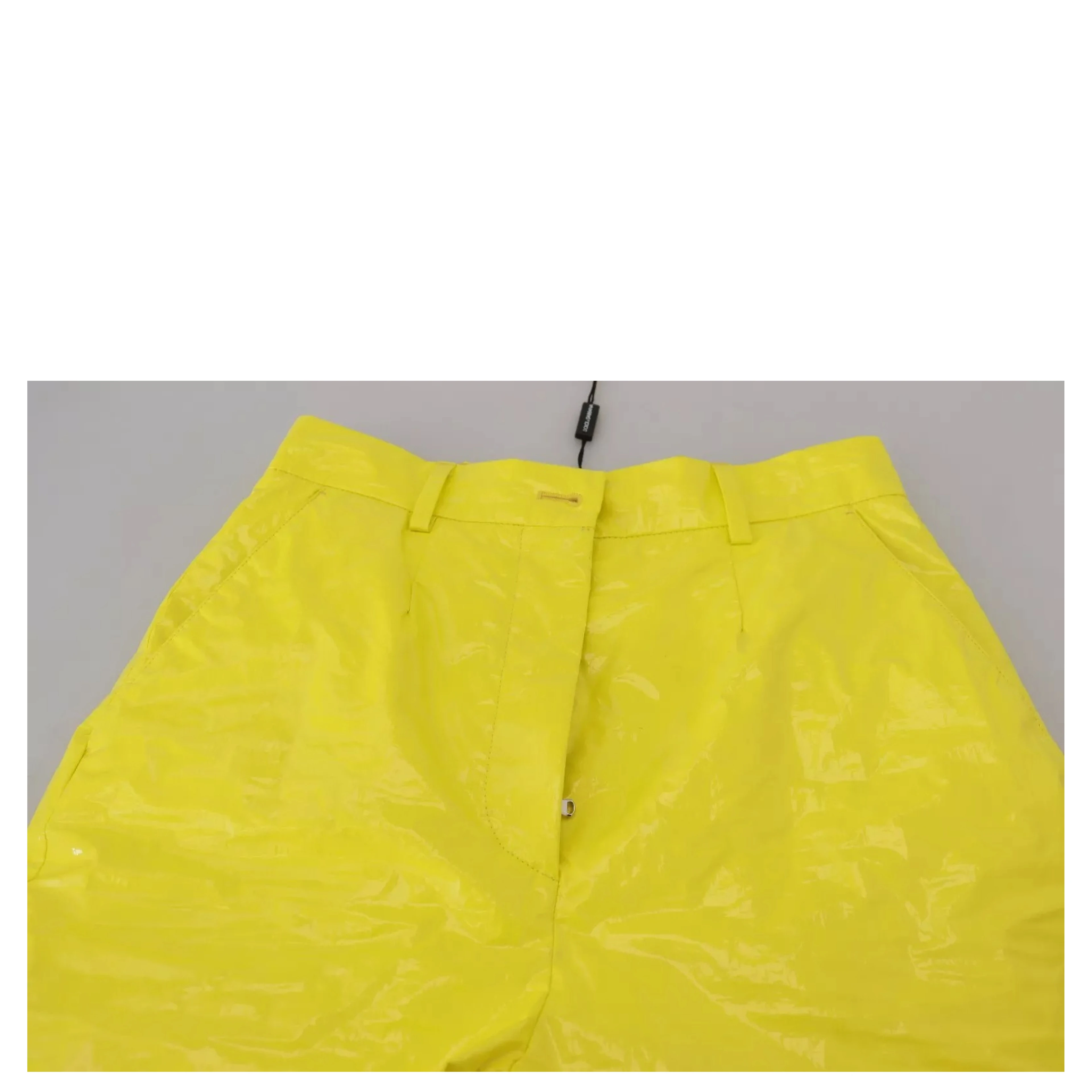 Yellow High Waist Skinny Women Trouser Pants