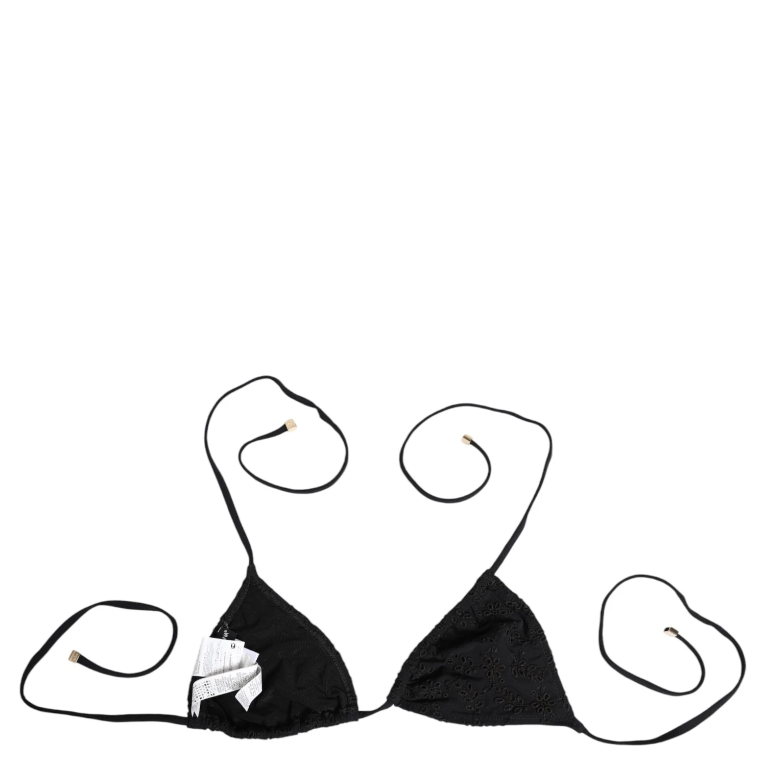 Black Embroidered Triangle Swimwear Underwear