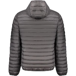 Black Polyester Men Jacket