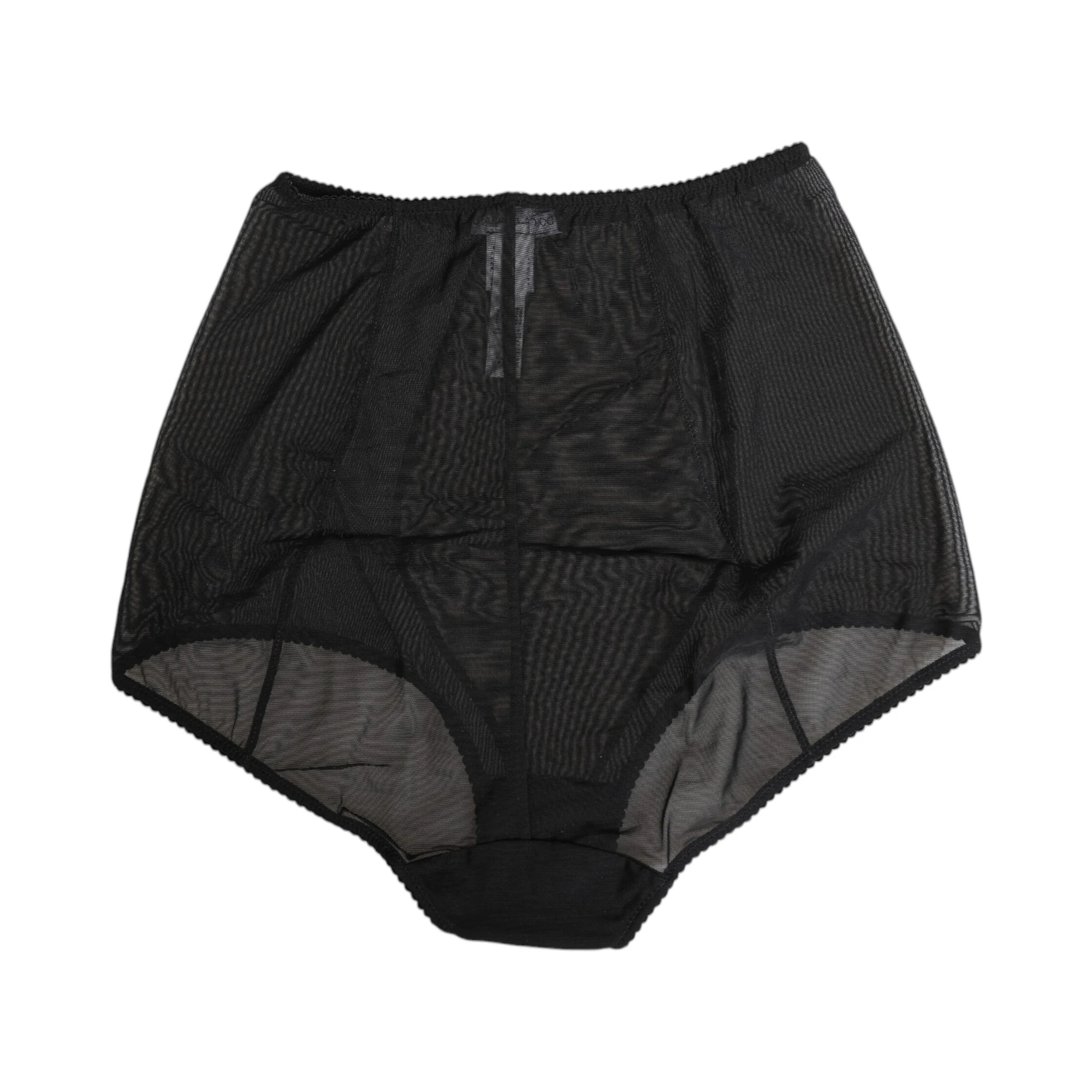 Black High Waist Mesh Sheer Shapewear Underwear