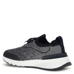 Gray Cotton Athletic Sneakers