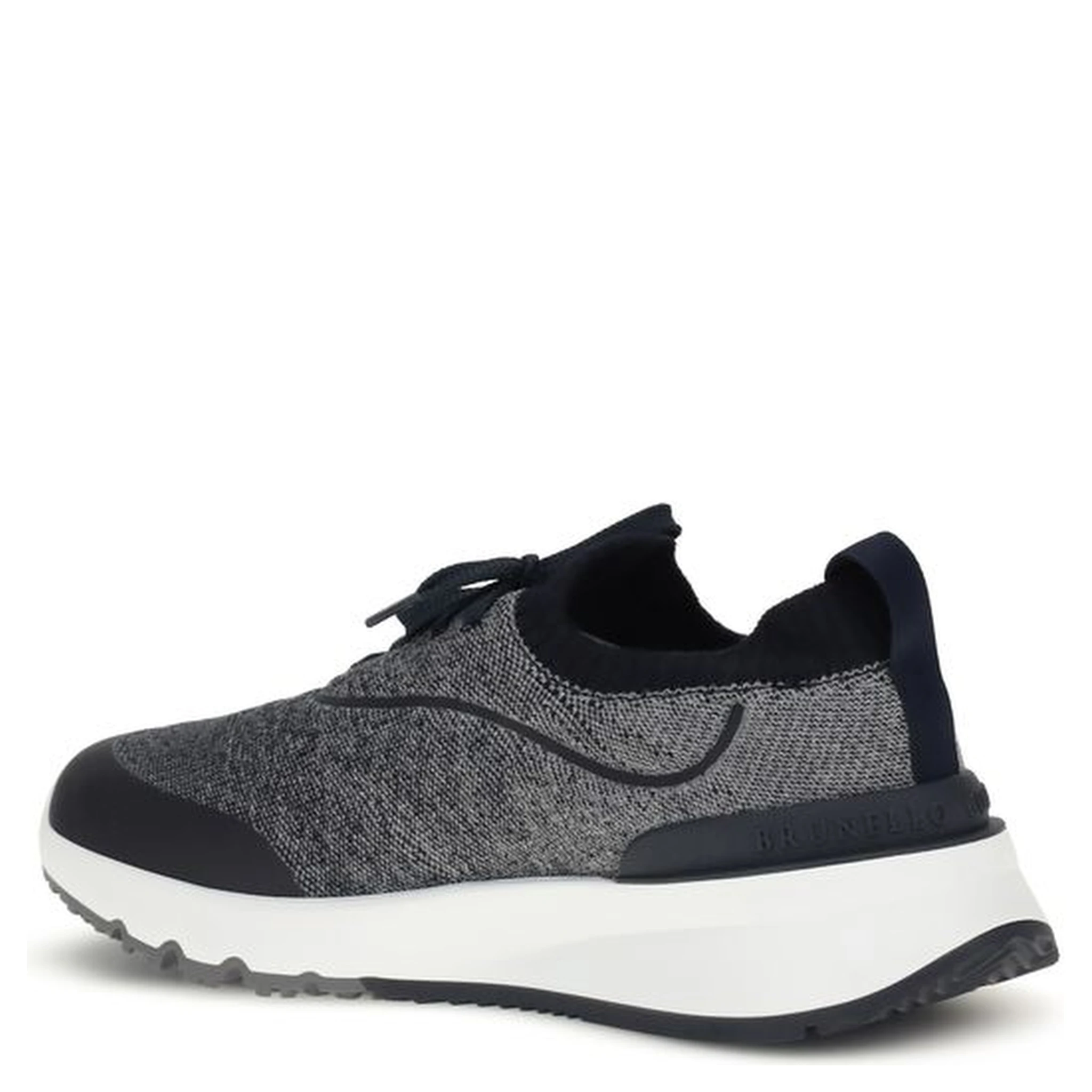 Gray Cotton Athletic Sneakers