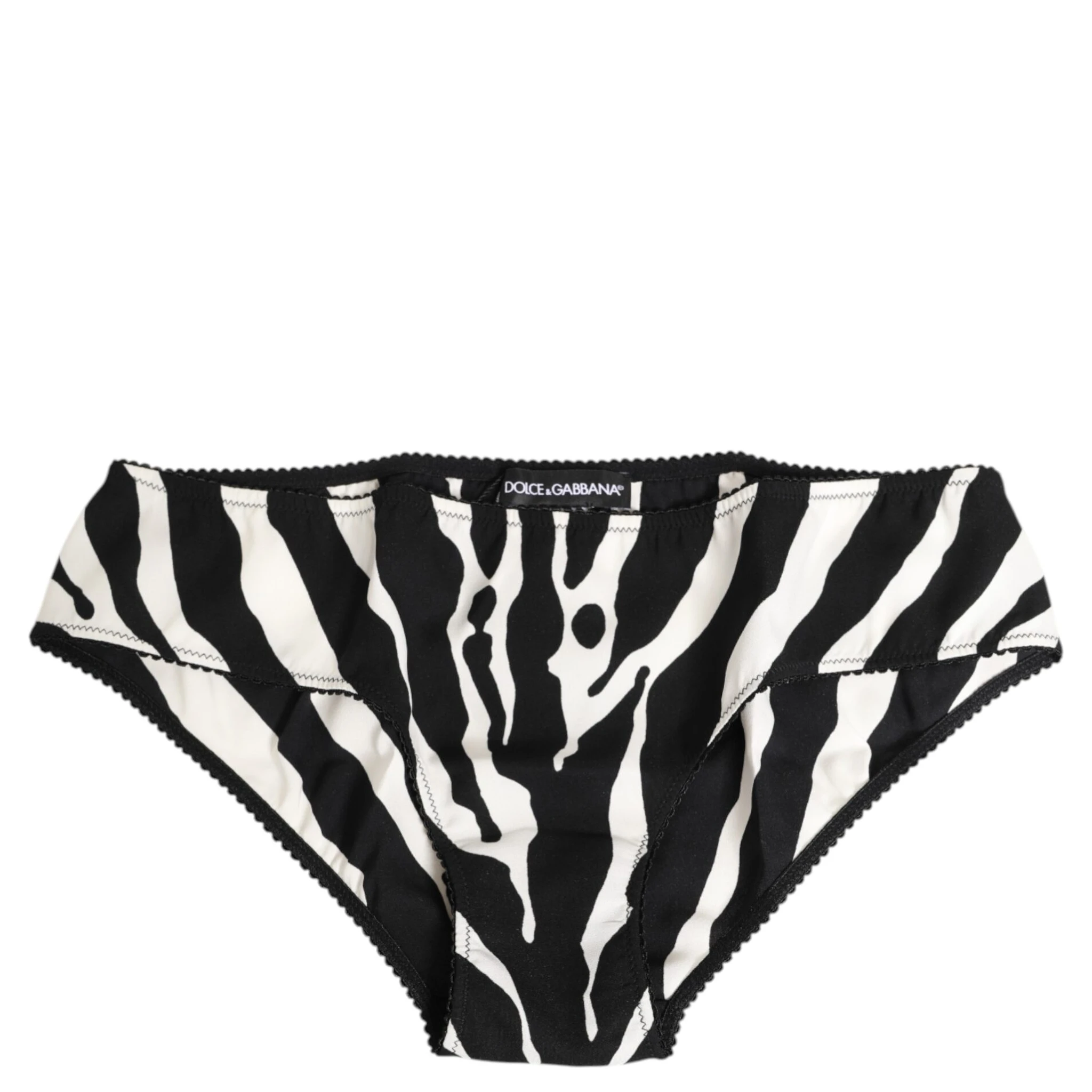 Black White Zebra Print Slip Briefs Underwear