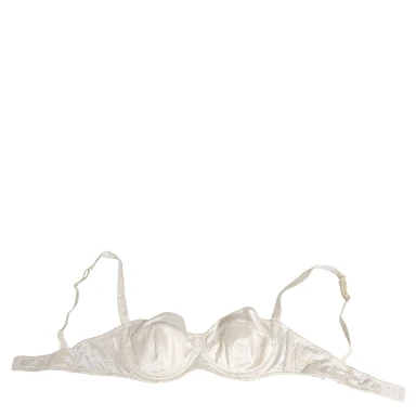 White Silk Satin Balconnet Lingerie Bra Underwear