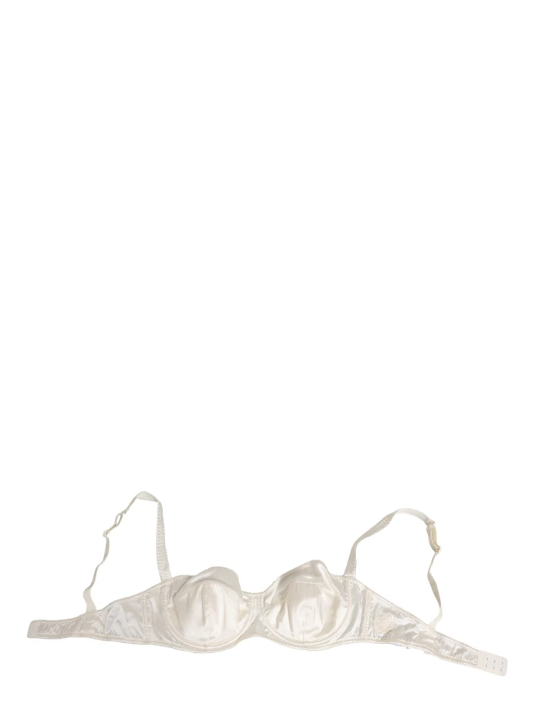 White Silk Satin Balconnet Lingerie Bra Underwear