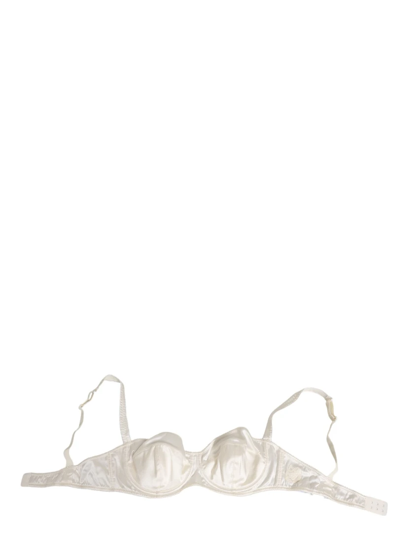 White Silk Satin Balconnet Lingerie Bra Underwear