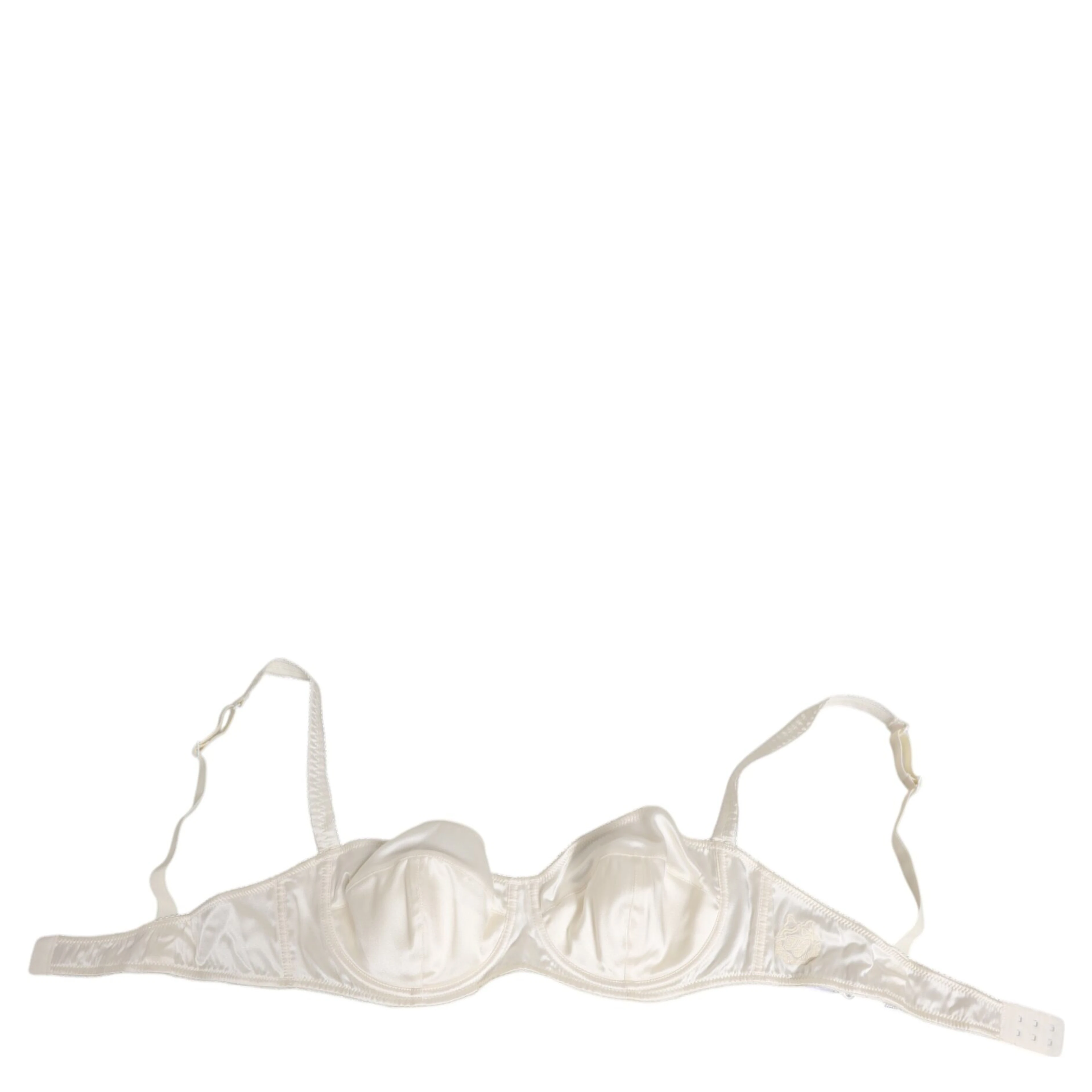 White Silk Satin Balconnet Lingerie Bra Underwear