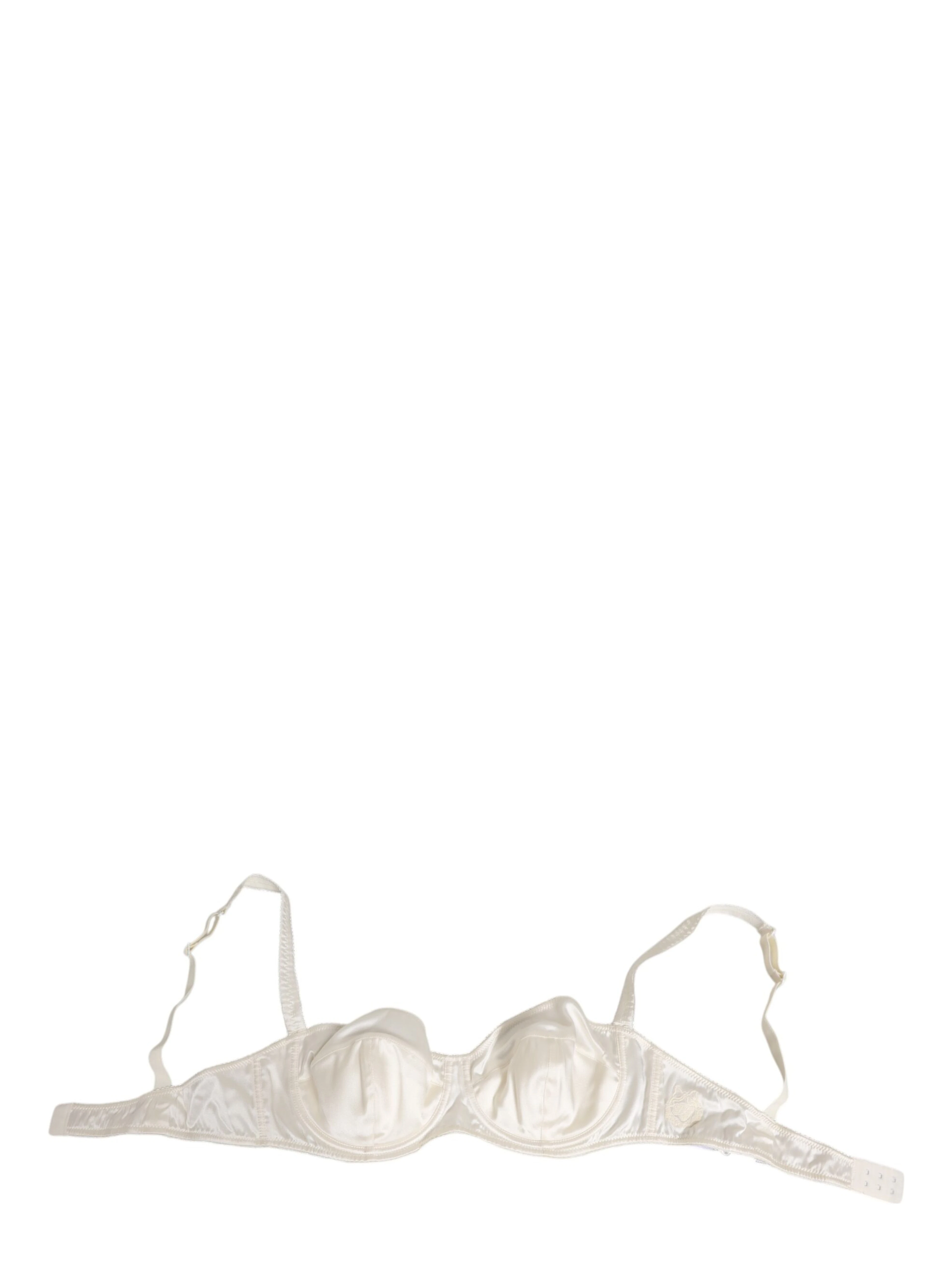 White Silk Satin Balconnet Lingerie Bra Underwear