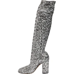 Shoes Silver Sequins Glitter High Heel Boot Shoes