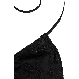 Black Embroidered Triangle Swimwear Underwear